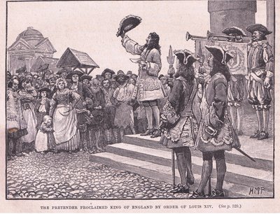 The Pretender proclaimed king of England by order of Louis XIV by Henry Marriott Paget